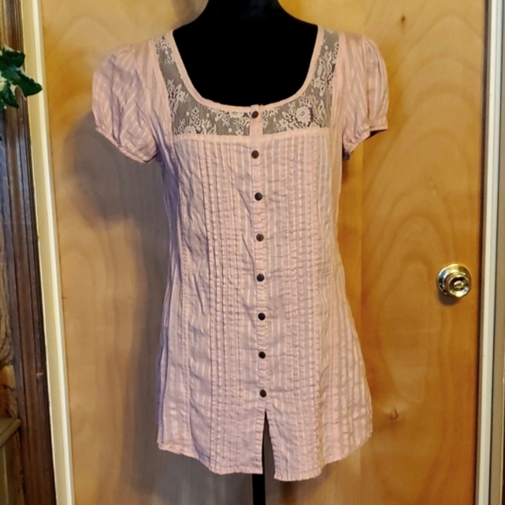 Maurice tunic style top in mauve pink size Large.